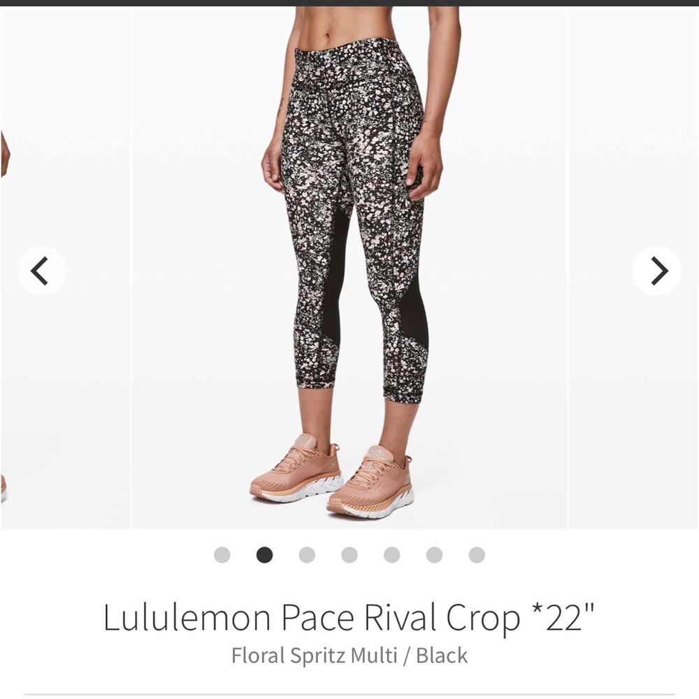 Lululemon Floral Pace Rival Crop - Picture 7 of 7